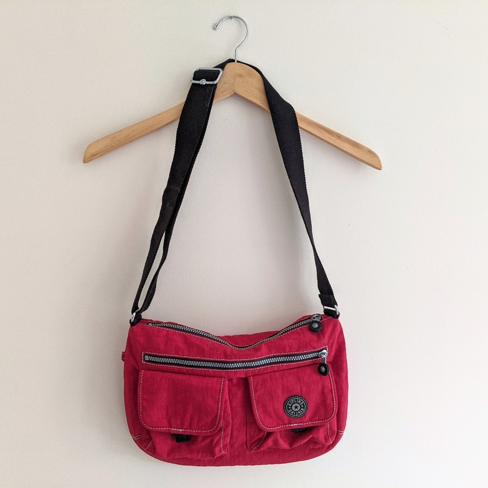 KIPLING Red Utility Shoulder Bag